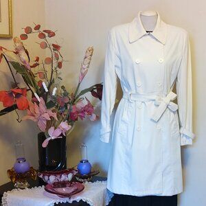 Preowned MAJORA Double Breasted Classic Long Women's Belted Trench Coat L 12